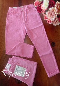 Дамски розови дънки Mom fit - Жасмин