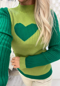 Страхотен дамски пуловер със сърце Люси