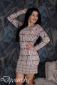 Ефектна рокля от плетиво в стилен десен Моника