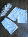 Къс бял панталон от памучна материя Джена